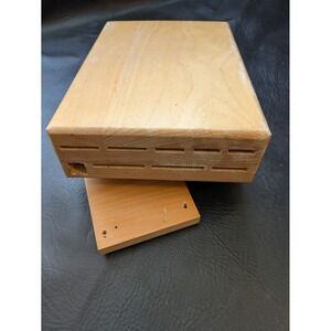 Wusthof 9 Slot Under Cabinet Wooden Knife Block Beechwood Storage Holder V9135